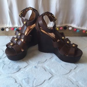 Brown KORS by Micheal Kors wedges